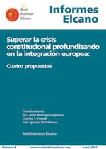 Portada Informe Elcano Nº 9: Superar la crisis constitucional profundizando en la integración europea: cuatro propuestas