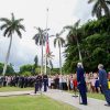 Alzado de la bandera estadounidense en la residencia del embajador en La Habana. Foto: US Department of State / Flickr