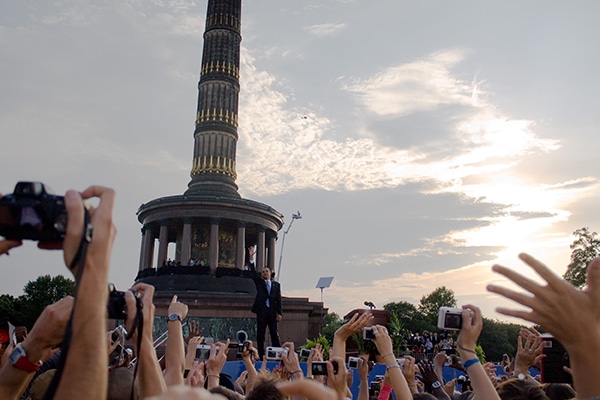 Barack Obama en su visita a Berlín en 2008. Foto: Matthias Winkelmann (CC BY-NC-SA 2.0)