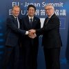 Donald Tusk, Shinzō Abe and Jean-Claude Juncker at the EU-Japan Summit 2017. © European Union , 2018 / Source: EC - Audiovisual Service / Photo: Etienne Ansotte.
