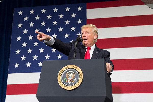 Donald Trump at a tax reform kickoff event last August in Missouri. Photo: Joyce N. Boghosian / White House