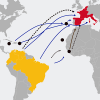 Main cocaine trafficking routes to Europe. Map: InSight Crime (CC BY-NC 3.0)