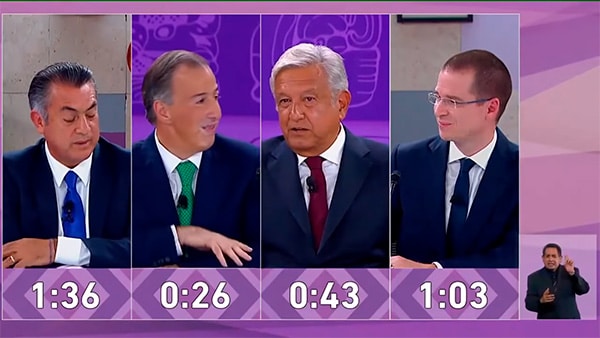 Tercer debate presidencial, celebrado el pasado 12 de junio en Mérida. Captura: INETV