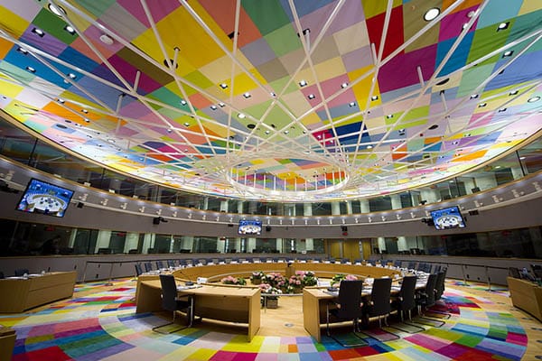 Sala del Consejo Europeo en Bruselas. Foto: European Council (CC BY-NC-ND 2.0).