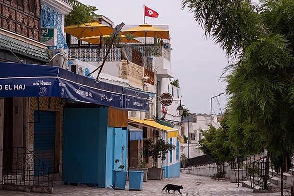 Medina de Túnez durante la pandemia de COVID-19 (abril de 2020). Foto: Brahim Guedich (Wikimedia Commos / CC BY-SA 4.0)