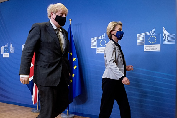Visit of Boris Johnson to the European Commission (December 2020). Photo: Etienne Ansotte - EC Audiovisual Service / © European Union, 2020