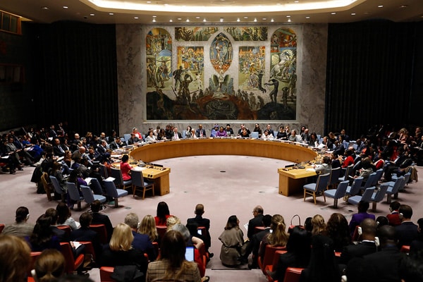 Alaa Salah, Civil Society Activist and Community Leader from Sudan, addresses the Security Council meeting on Women, Peace and Security in 2019. Photo: UN Women (CC BY-NC-ND 2.0)