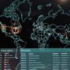 Imagen de ciberataques en tiempo real en el Norse attack map. Foto: U.S. Air Force photo by J.M. Eddins Jr. (CC BY-NC 2.0)