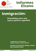 Informe Elcano Nº 1: "Inmigración: Prioridades para una nueva política española"