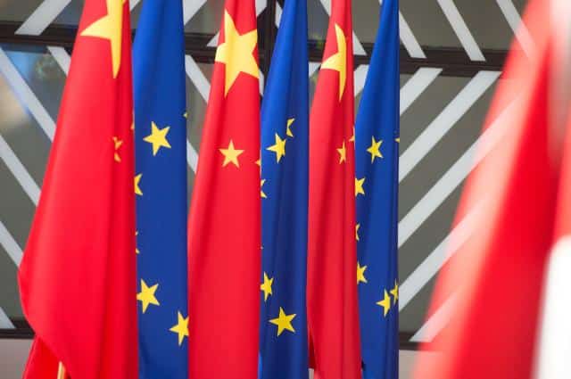 The EU-China investment agreement: a step in the right direction. EU and China flags at the 2017 Summit. Photo: © European Commission 2017