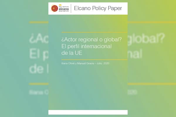 Portada del policy paper "¿Actor regional o global? El perfil internacional de la UE"