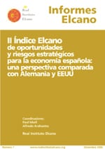 Portada Informe Elcano Nº7: II Índice Elcano de Oportunidades y Riesgos Estratégicos para la Economía Española