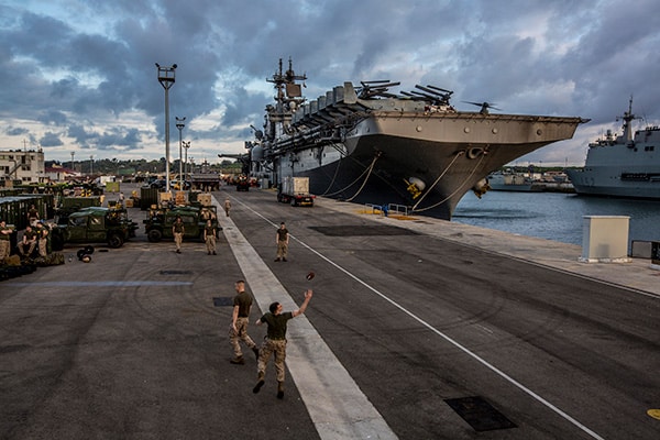 Marines en la base de Rota. Foto: U.S. Navy photo by Corbin J. Shea (CC BY-ND 2.0)