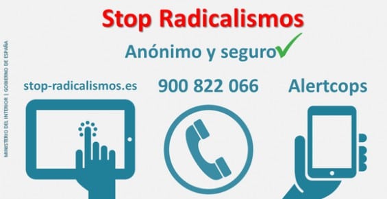 Imagen de la campaña Stop Radicalismos del Centro de Coordinación de Información sobre Radicalización (CCIR), vía Ministerio del Interior. Blog Elcano