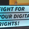 "Lucha por tus derechos digitales". Foto: Jason Krüger. Konferenz "Das ist Netzpolitik!" 2017 (Wikimedia Commons / CC BY-SA CC BY-SA 4.0). Blog Elcano