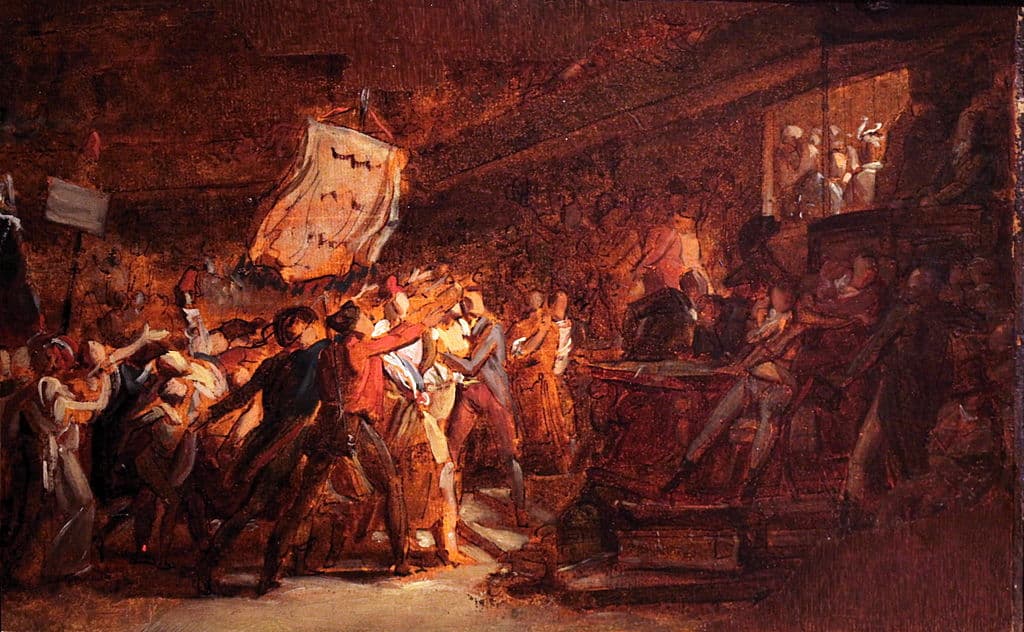 Élie Halévy y la era de las tiranías. Imagen del cuadro “El pueblo francés exige la destitución del tirano el 10 de agosto de 1792”, de François Gérard. Foto: Rama (Wikimedia Commons / CC BY-SA 2.0 FR). Blog Elcano