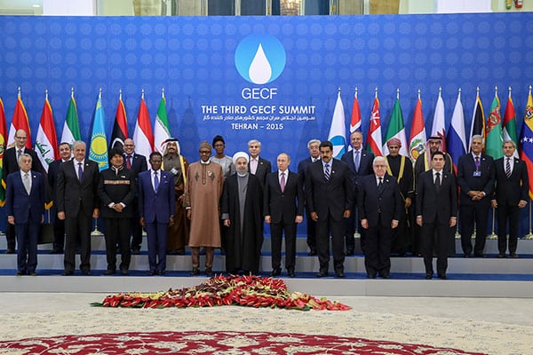 Tercera Cumbre del Foro de Exportadores de Gas (Gas Exporting Countries Forum-GECF) en Teherán (23/11/2015). Foto: Web del GECF. Blog Elcano