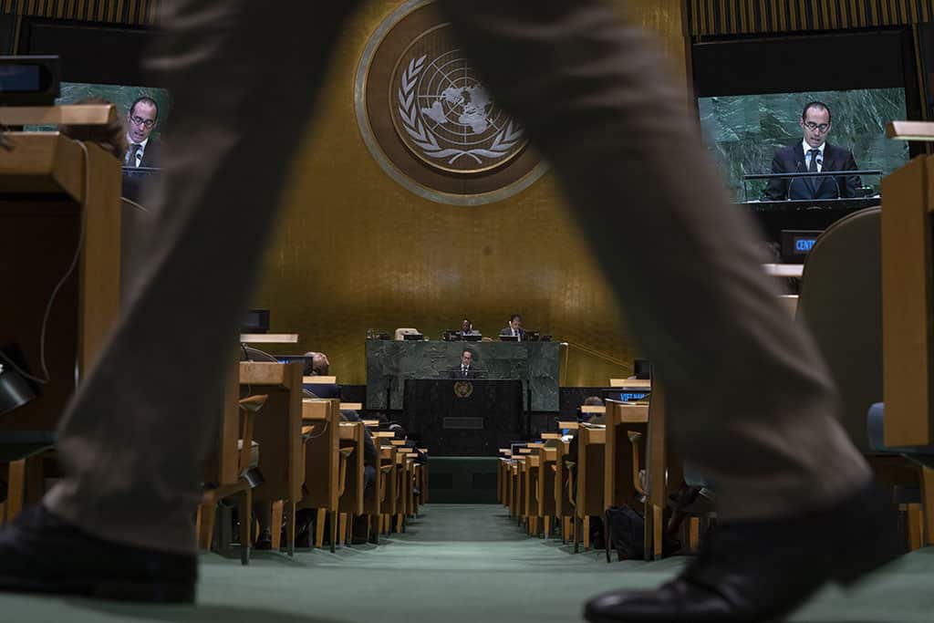 ¿Dónde están las líneas rojas? (73º período de sesiones de la Asamblea General de Naciones Unidas. Foto: UN Photo/Cia Pak). Blog Elcano