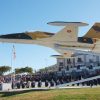 Monumento con un avión F.5 en la localidad de Morón de la Frontera. Foto: Ejército del Aire - Ministerio de Defensa de España. Blog Elcano