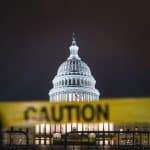 The world has changed for Biden (and for everyone). Caution tape at the United States Capitol. Photo: Andy Feliciotti (@someguy)