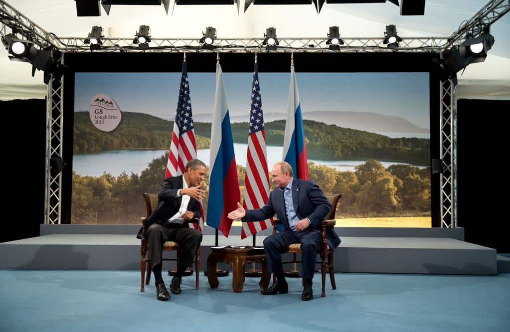 Barack Obama y Vladimir Putin en la 39ª Cumbre del G8 en Lough Erne, Irlanda. Foto: Pete Souza (Wikimedia Commons / Dominio público). Blog Elcano