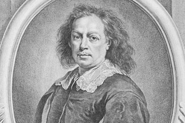 Grabado de Richard Collin sobre autorretrato de Bartolomé Esteban Murillo, 1682. Biblioteca Digital Hispánica. Blog Elcano