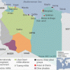 Mapa de las bases de los poderes rivales en Libia (febrero de 2015). Fuente: BBC, Le JDD vía BBC.com. Blog Elcano