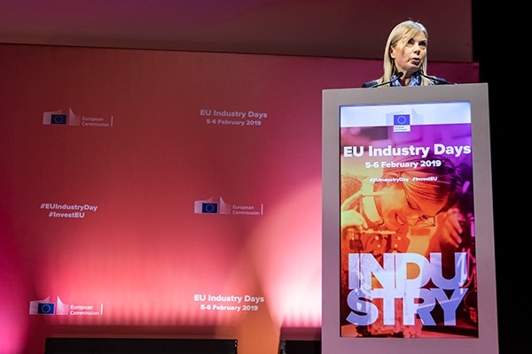Elżbieta Bieńkowska, comisaria de Mercado Interior, Industria, Emprendimiento y Pymes, en la 3ª edición de los European Industry Days (5/2/2019). Foto: Lukasz Kobus, EC-Audiovisual Service, © European Union, 2019.