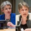 Se requiere mujer con liderazgo para organización global compleja. Principales candidatas a la Secretaría General de las Naciones Unidas (de izda. a der.): Natalia Gherman, Irina Bokova, Helen Clark y Vesna Pusić. Fotos: UN Photo / Rick Bajornas y Manuel Elias. Blog Elcano