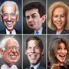 Participantes en las primarias del Partido Demócrata de Estados Unidos para elegir al candidato a la presidencia en 2020. Foto: DonkeyHotey (CC BY-SA 2.0)