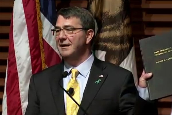 Ashton Carter, secretario del Departamento de Estado de EEUU - Conferencia Universidad de Stanford. Foto: U.S. Department of Defense. Blog Elcano
