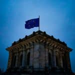 Bandera de la Unión Europea (UE) en el edificio del Reichstag Berlín (Alemania). Foto: Christian Lue (@christianlue). Blog Elcano