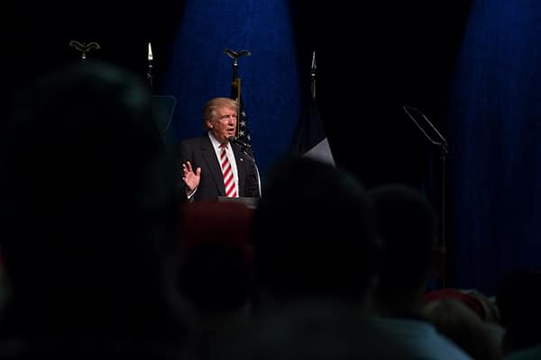 Donald Trump da un discurso en Clive, Iowa, el septiembre pasado. Foto: John Pemble (CC BY-ND 2.0)