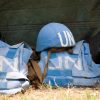 Un casco y chalecos antibalas de los miembros del Batallón 1 de Paracaídas del contingente sudafricano de la Misión de las Naciones Unidas para el Mantenimiento de la Paz en la República Democrática del Congo (MONUC) (14/2/2008). Foto: UN Photo/Marie Frechon (CC BY-NC-ND 2.0). Blog Elcano