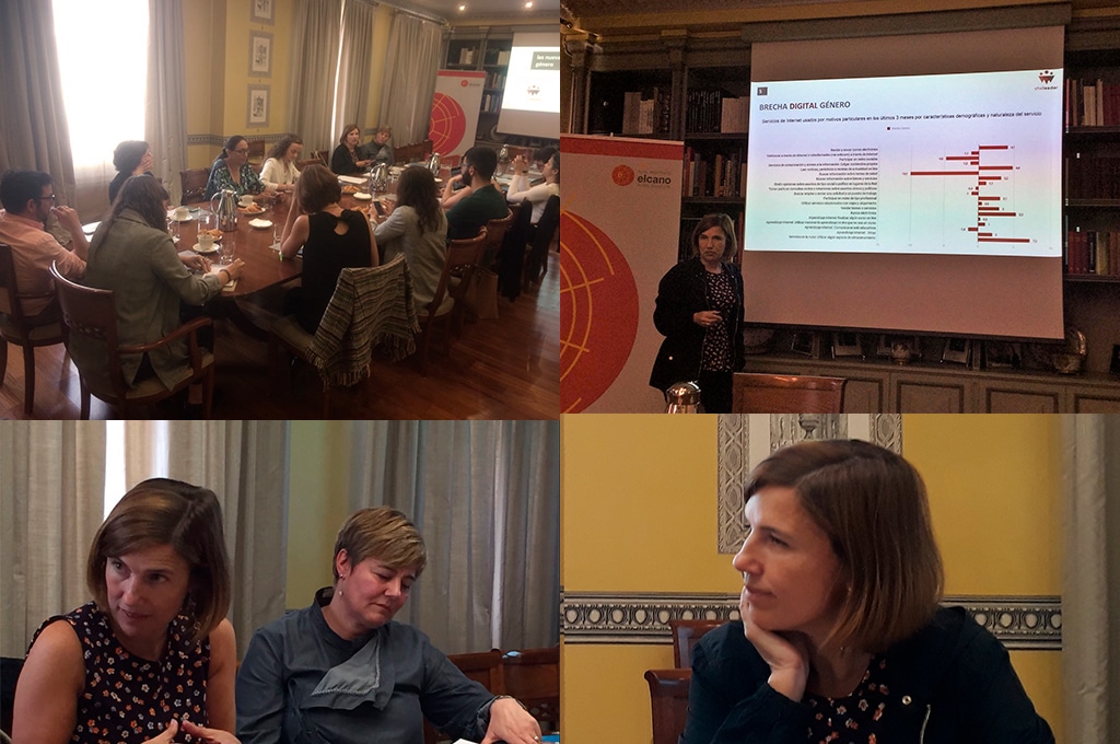 Las nuevas brechas digitales de género. 19ª edición de #ElcanoTalks con Lourdes Muñoz Santamaria. Fotos: Real Instituto Elcano y Dones en Xarxa. Blog Elcano