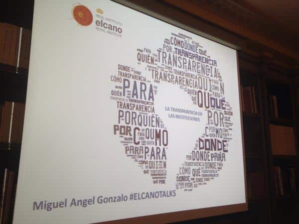 #Elcanotalks. 3ª ed. Transparencia en las instituciones. Miguel A. Gonzalo. Blog Elcano