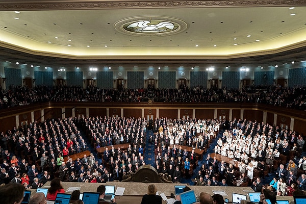 Discurso del Estado de la Unión en Estados Unidos (5/2/2019). Foto: The White House (Dominio público)