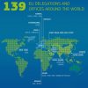 Delegaciones y oficinas del SEAE en el mundo. Fuente: SEAE.