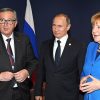 Jean-Claude Juncker, Vladimir Putin y Angela Merkel se reúnen en Paris en noviembre de 2015. Foto: Kremlin.ru (CC BY 4.0)