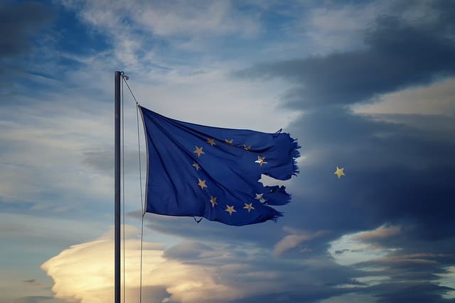 European Union flag. Photo: Theophilos Papadopoulos / Flickr. CC BY-NC-ND 2.0. Elcano Blog