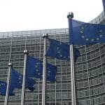 European Commission flags. Photo by Sébastien Bertrand
