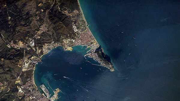 Vista satélite de Gibraltar. Foto: NASA's Marshall Space Flight Center (CC BY-NC 2.0)