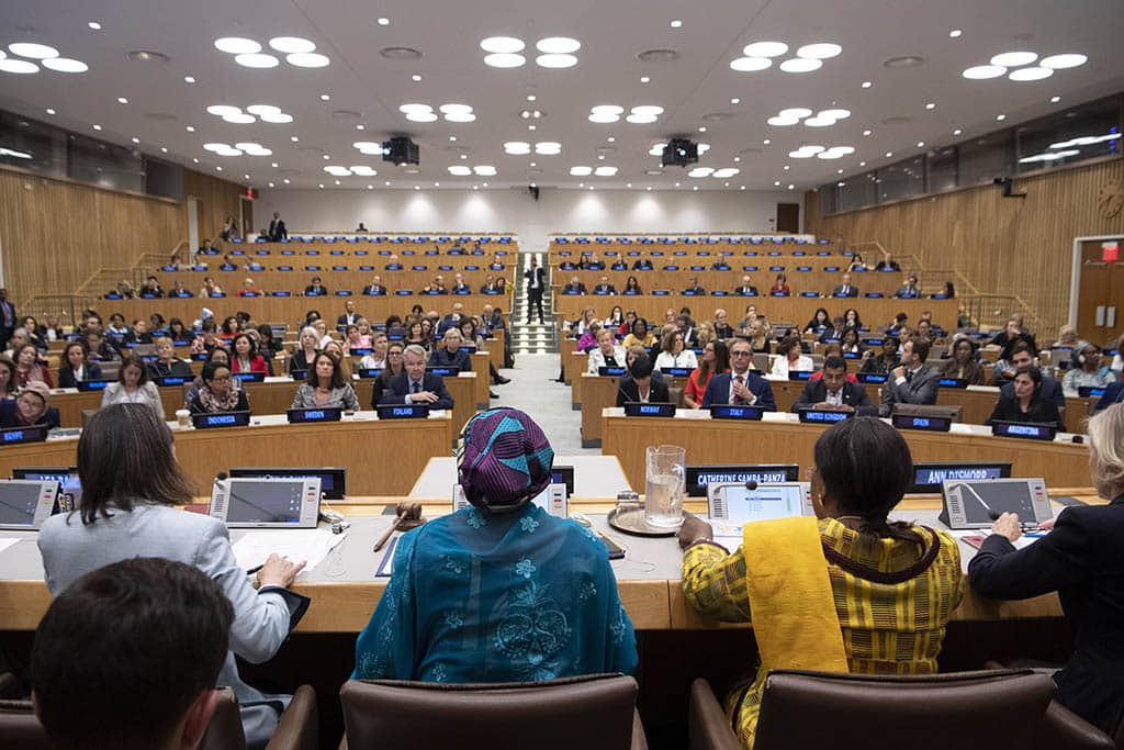 Evento de lanzamiento de la Alianza Global de Mujeres Mediadoras en la ONU (26/9/2019). Foto: UN Photo/Eskinder Debebe