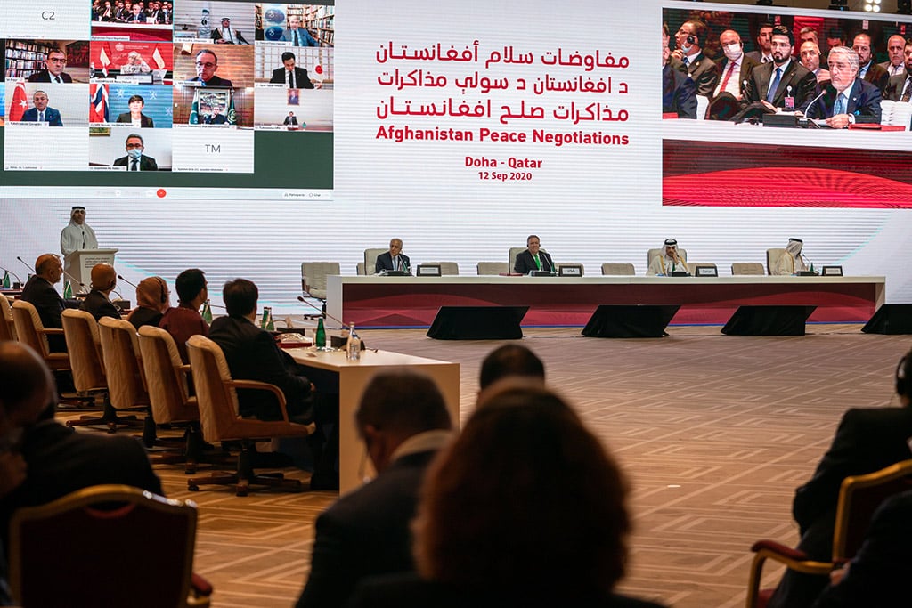 Inicio de las negociaciones de paz en Afganistán en Doha (Qatar), el pasado 12 de septiembre. Foto: Ron Przysucha / U.S. Department of State (Dominio público). Blog Elcano