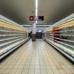 Consequences of COVID-19 on developing and emerging economies. Empty shelves at Sainsbury’s (London, UK). Photo: John Cameron (@john_cameron). Elcano Blog