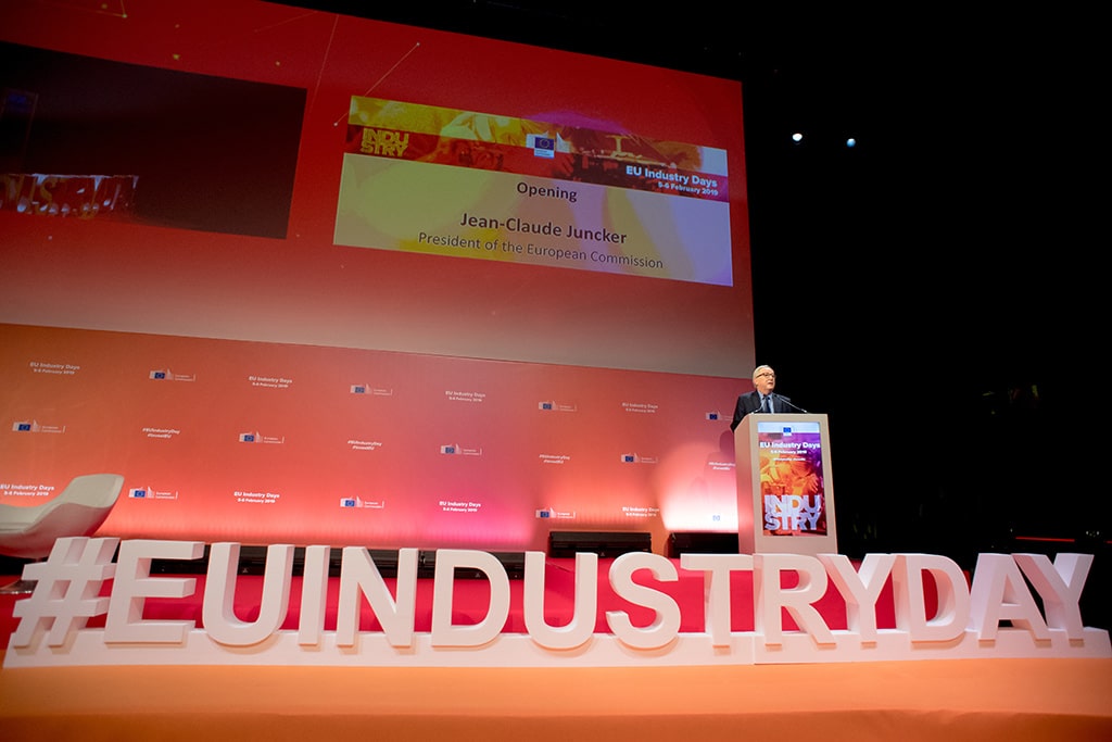 Jean-Claude Juncker en la 3ª edición de los European Industry Days (Dias de la Industria Europea) (5/2/2019). Foto: Etienne Ansotte, EC-Audiovisual Service, © European Union, 2019. Blog Elcano