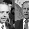 La «diplomacia de choque» rusa: de Kozyrev a Lavrov. Fotos: Mikhail Evstafiev vía Wikimedia Commons (CC BY 2.5) y Government of the Russian Federation (CC BY 3.0).