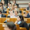 El establishment europeo contra las cuerdas. Marine Le Pen, Marcel de Graaf y Nicolas May - ENF. Foto: © European Union 2015 - European Parliament / Flickr (CC BY-NC-ND 4.0).