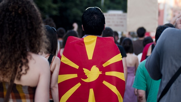 Protestas en Skopje. Foto: Mite Kuzevski (CC BY-NC 2.0). Blog Elcano
