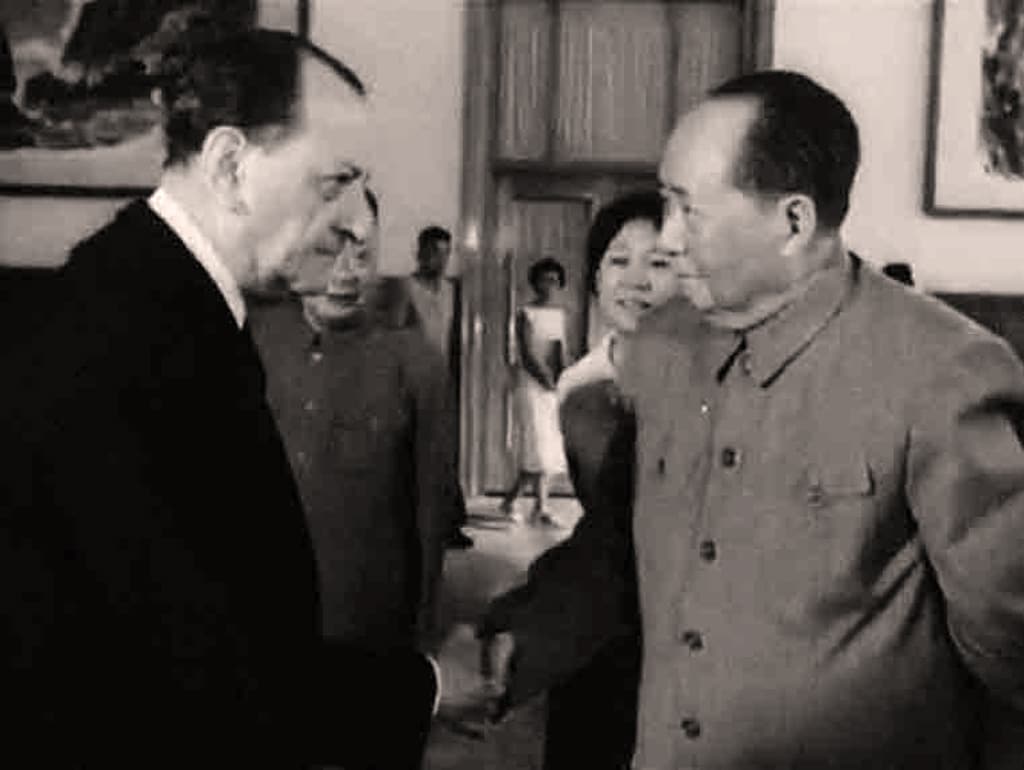 Encuentro entre André Malraux y Mao Zedong en 1965. Foto: Malraux.org. Blog Elcano